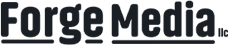 Forge Media llc logo in black and white