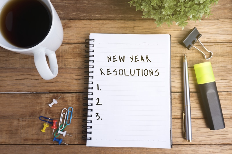 Media marketing New Year Resolutions for business success.